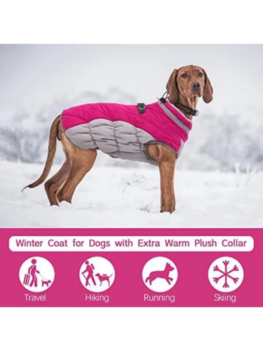 Cozy Fleece Dog Winter Jacket for Small Dogs with Harness - Warm Pet Coat